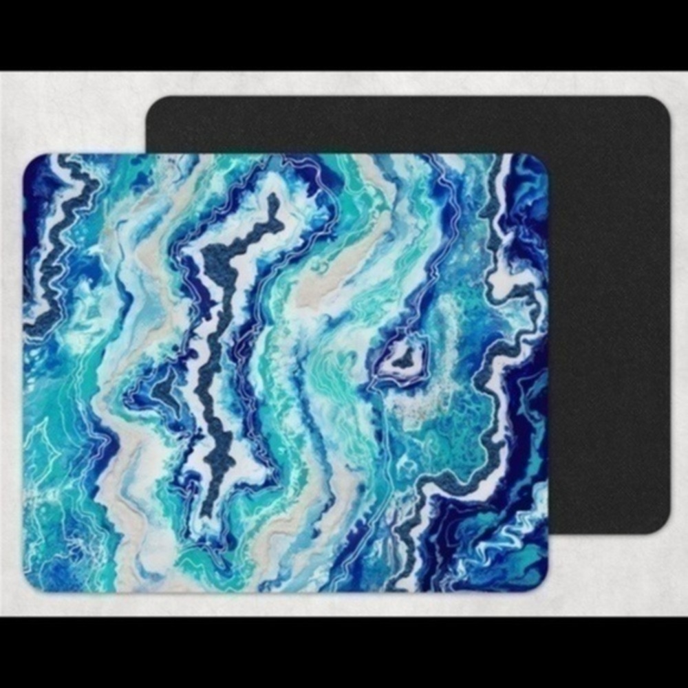 Ocean Blue Geode Mousepad